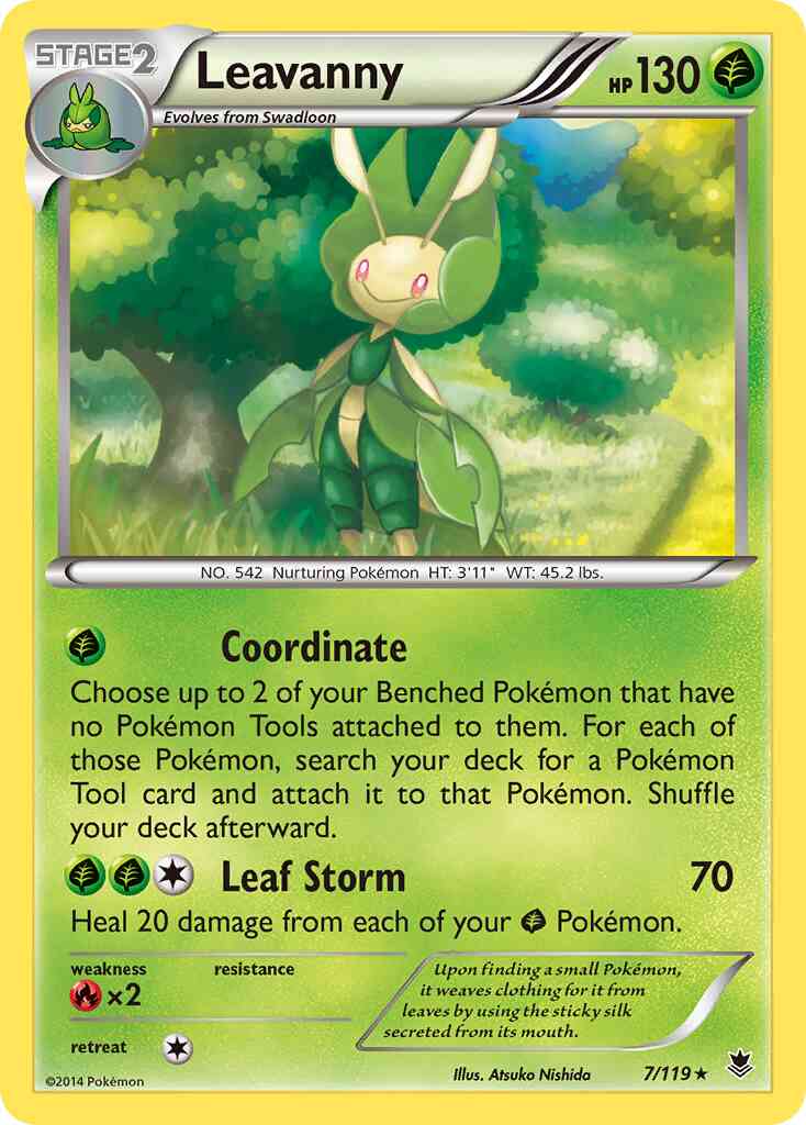 Leavanny - 7/119 - Rare [xy4-7] [Non-Holo]