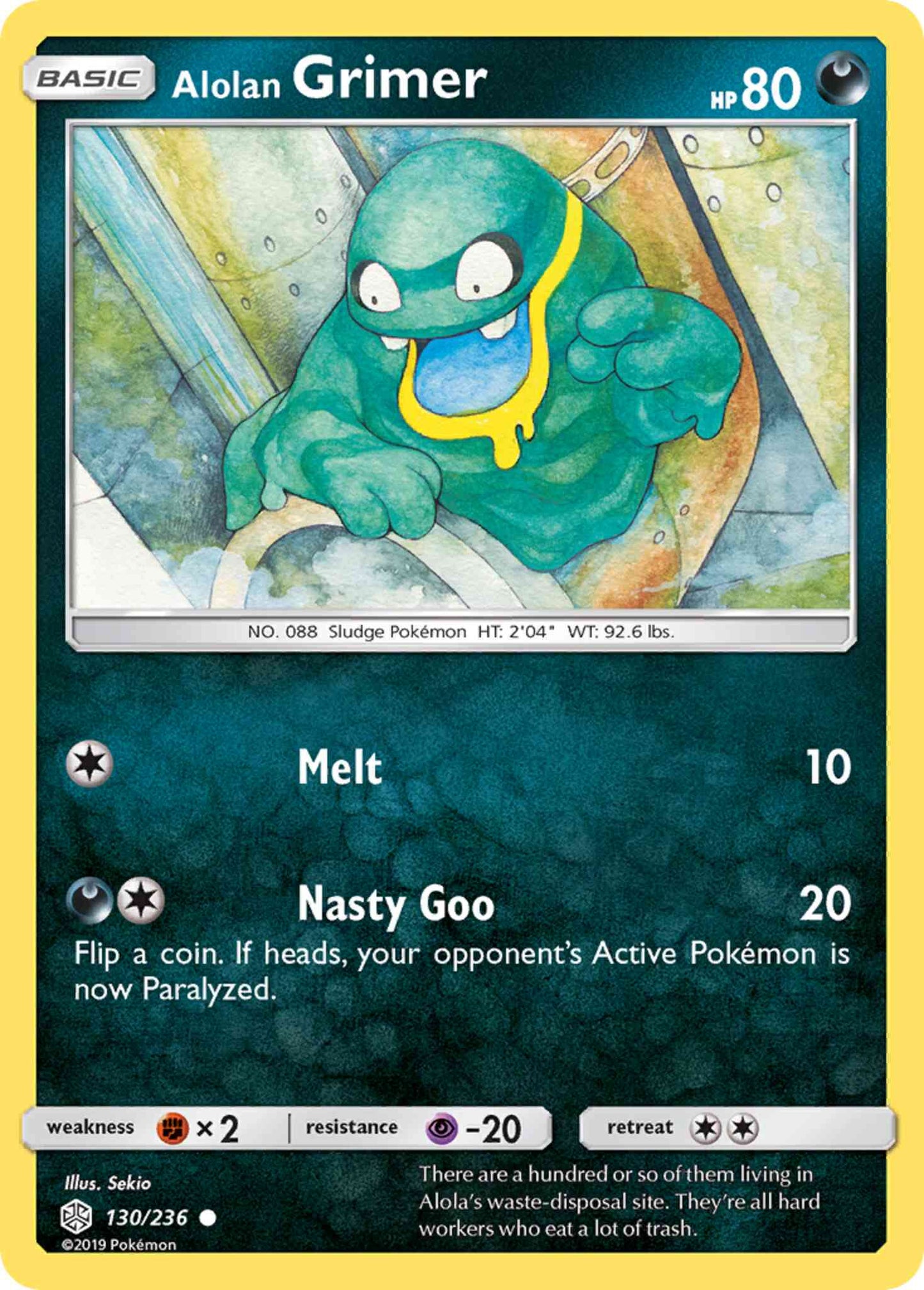 Alolan Grimer - 130/236 - Common [sm12-130] [Non-Holo]