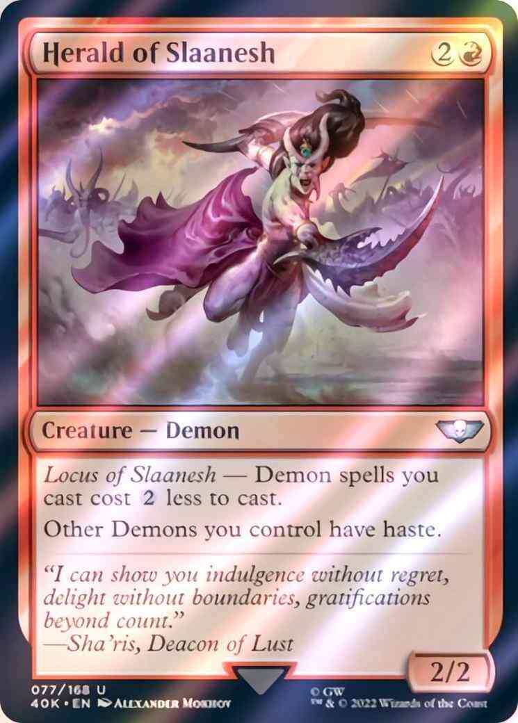 Herald of Slaanesh [77] [Universes Beyond: Warhammer 40,000] [Surge Foil]