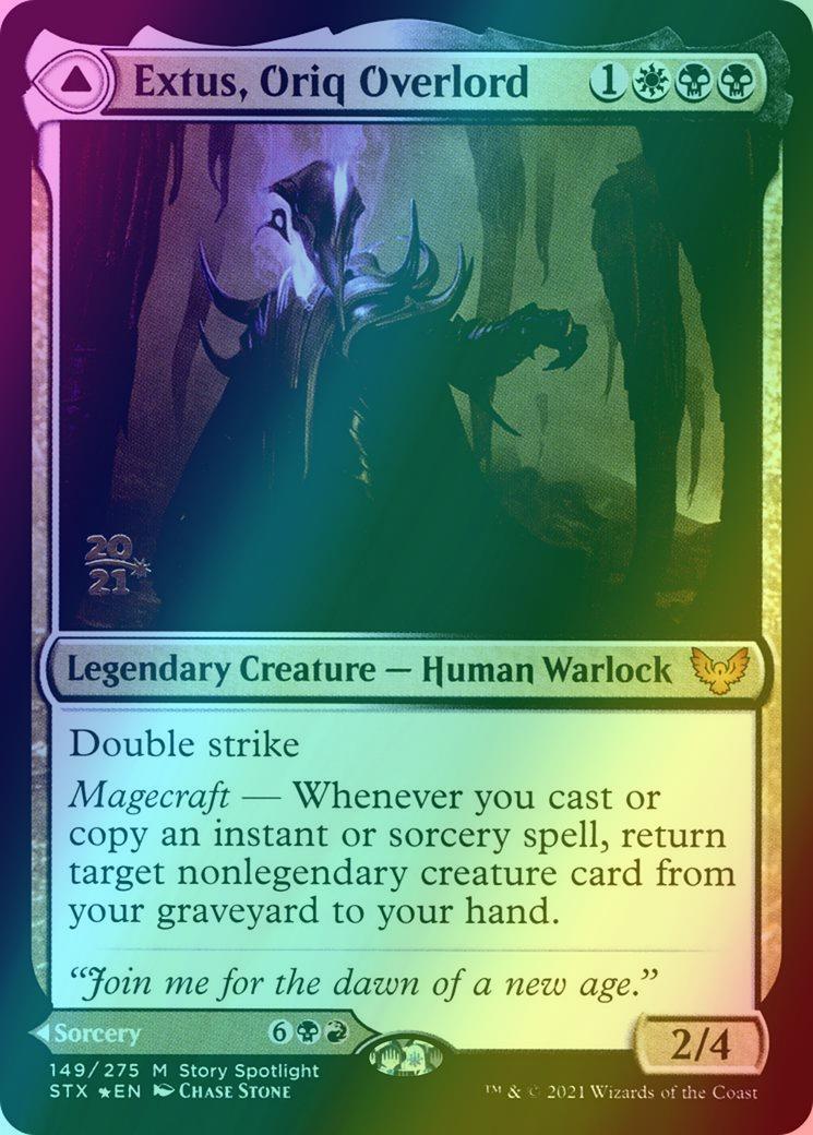 Extus, Oriq Overlord // Awaken the Blood Avatar [Prerelease] [149s] [Strixhaven: School of Mages Promos] [Foil]
