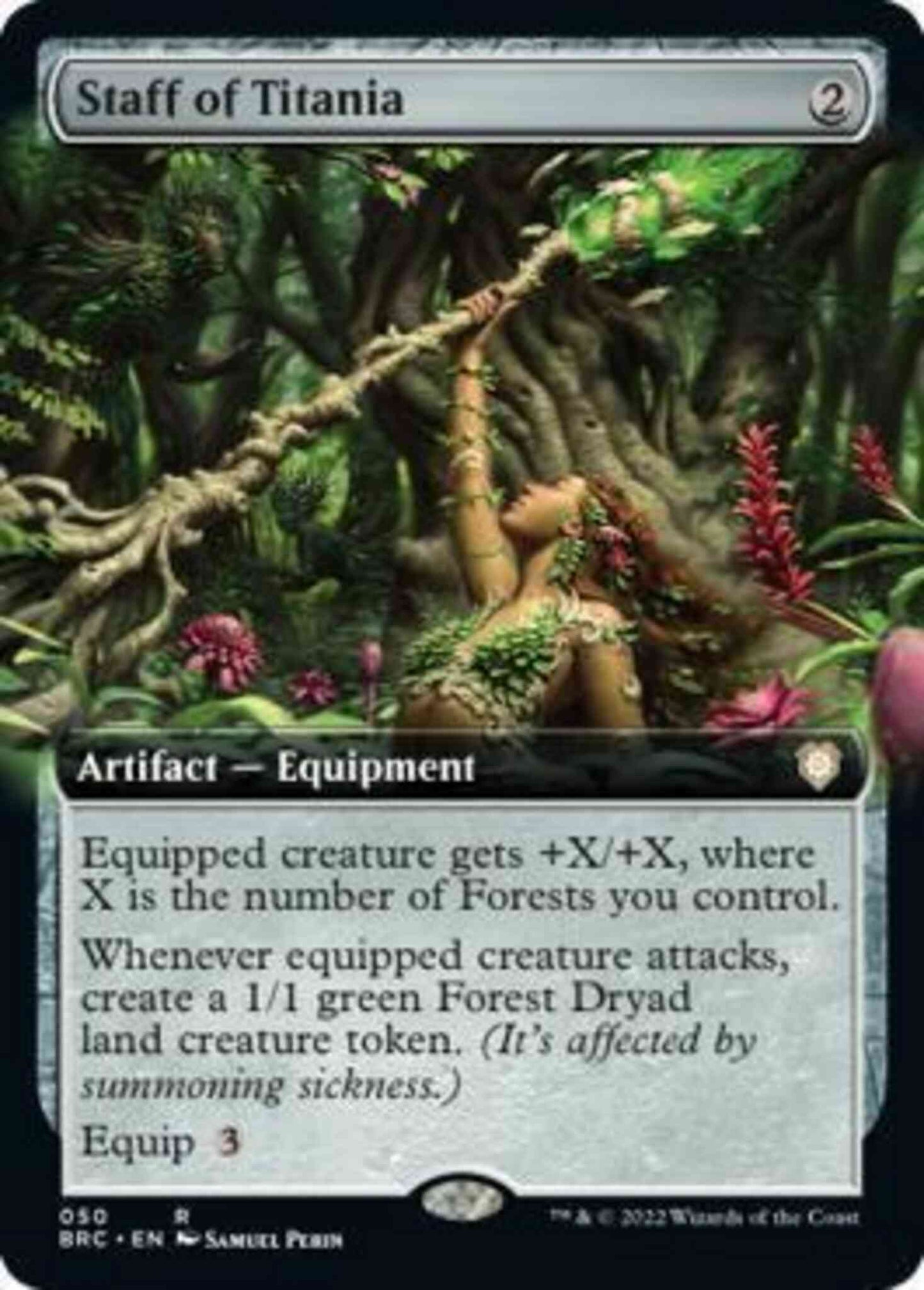 Staff of Titania [50] [Extended Art] [The Brothers' War: Commander] [Non-Foil]