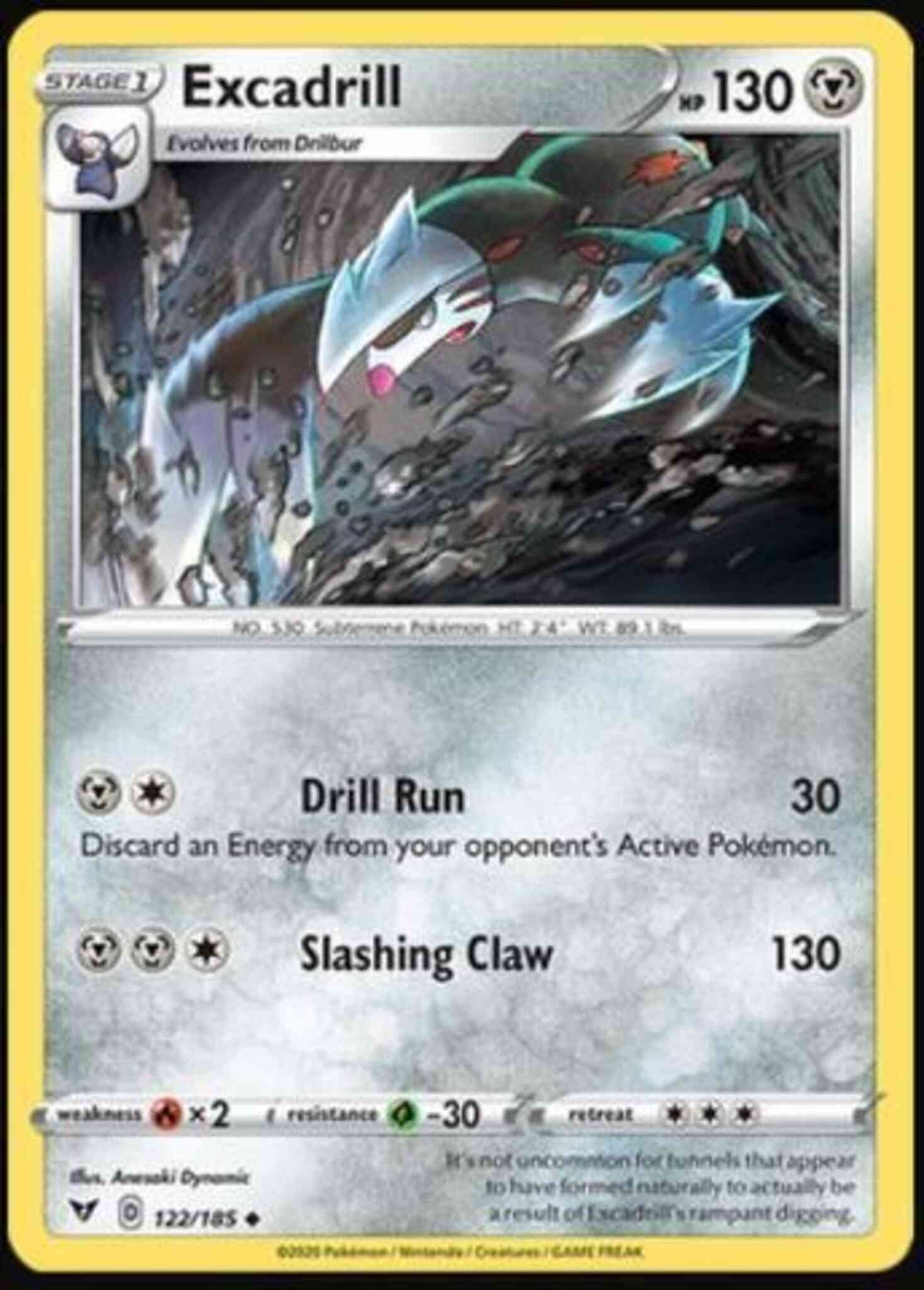 Excadrill - 122/185 - Uncommon [swsh4-122] [Reverse Holo]
