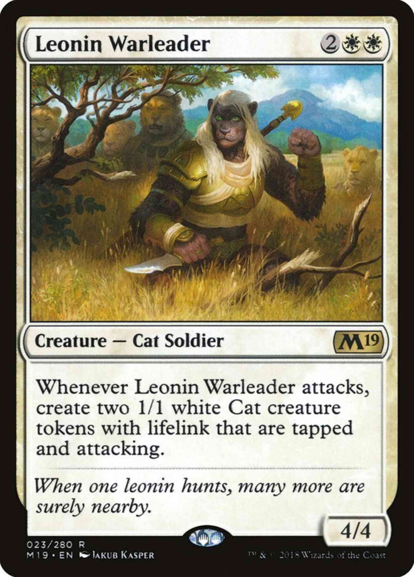 Leonin Warleader [23] [Core Set 2019] [Non-Foil]