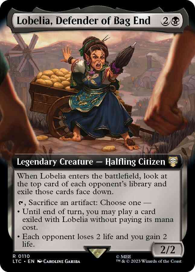 Lobelia, Defender of Bag End [110] [Extended Art] [The Lord of the Rings: Tales of Middle-earth: Commander] [Non-Foil]