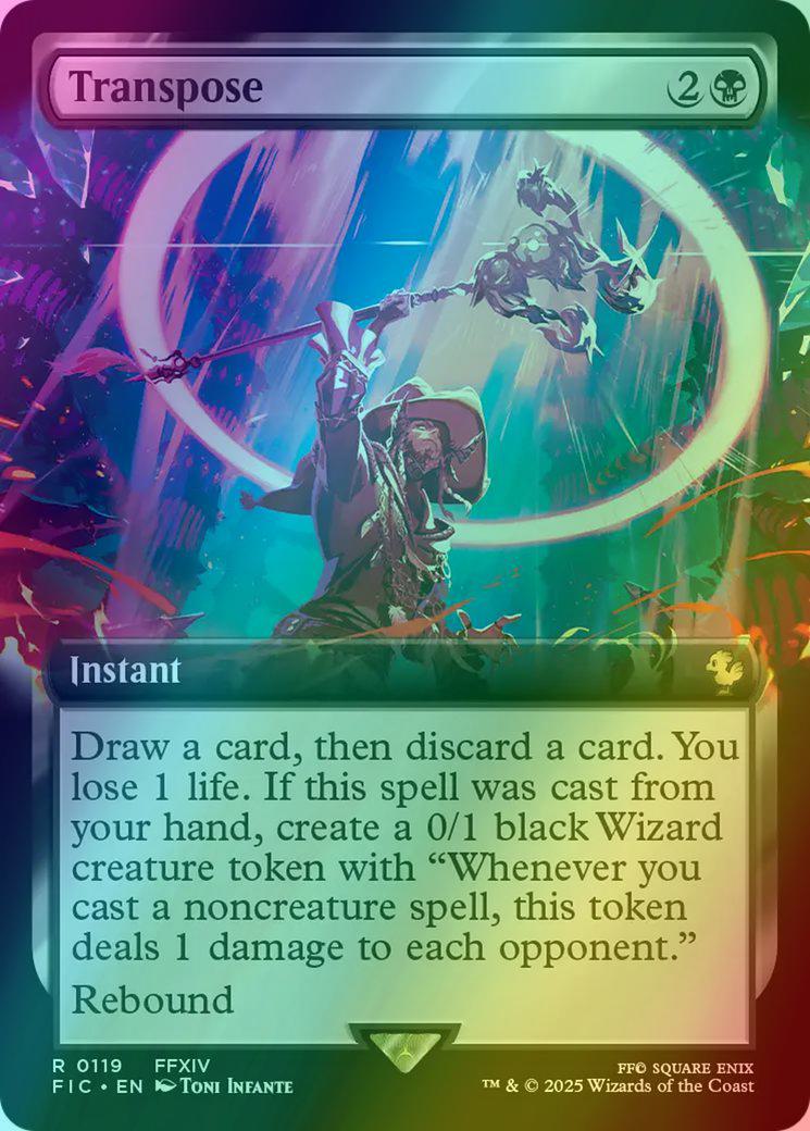 Transpose [119] [Extended Art] [FINAL FANTASY: Commander] [Foil]