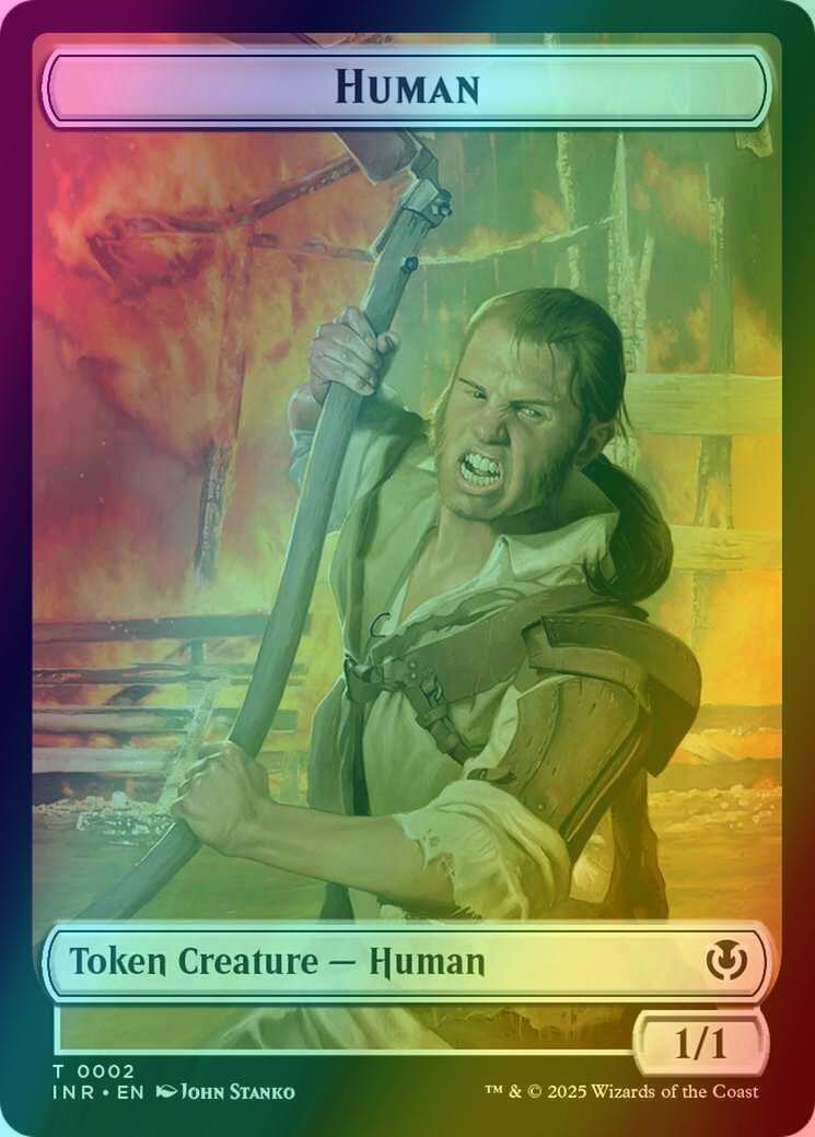 Human Token (02) // Spirit Token (04) [Innistrad Remastered: Tokens] [Foil]