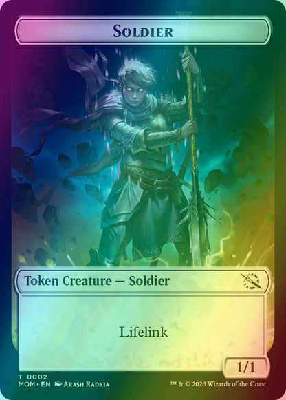 Soldier Token (02) // Thopter Token (19) [March of the Machine: Tokens] [Foil]