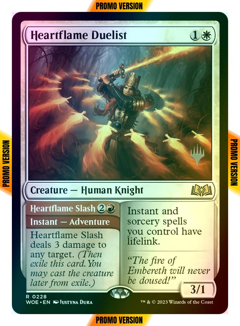 Heartflame Duelist // Heartflame Slash [228p] [Promo Pack] [Wilds of Eldraine: Promos] [Foil]