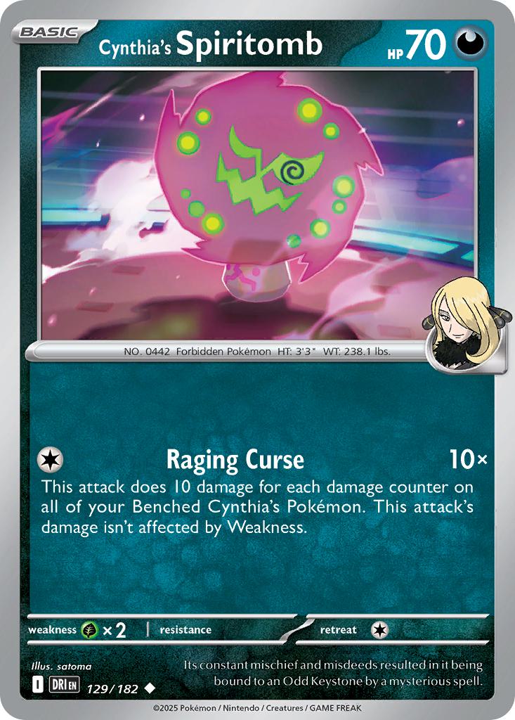 Cynthia's Spiritomb - 129/182 - Uncommon [sv10-129] [Non-Holo]
