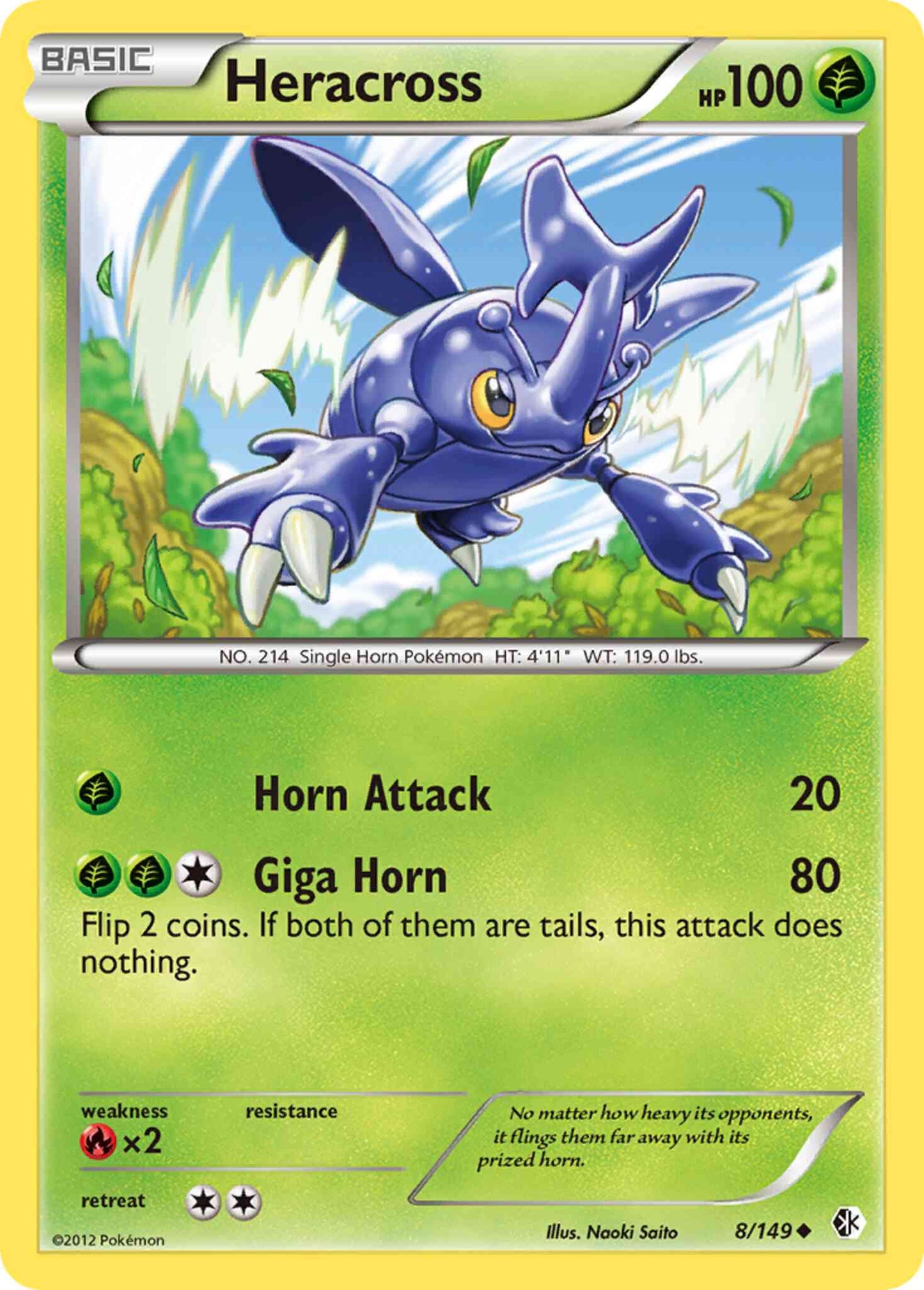 Heracross - 8/149 - Uncommon [bw7-8] [Reverse Holo]