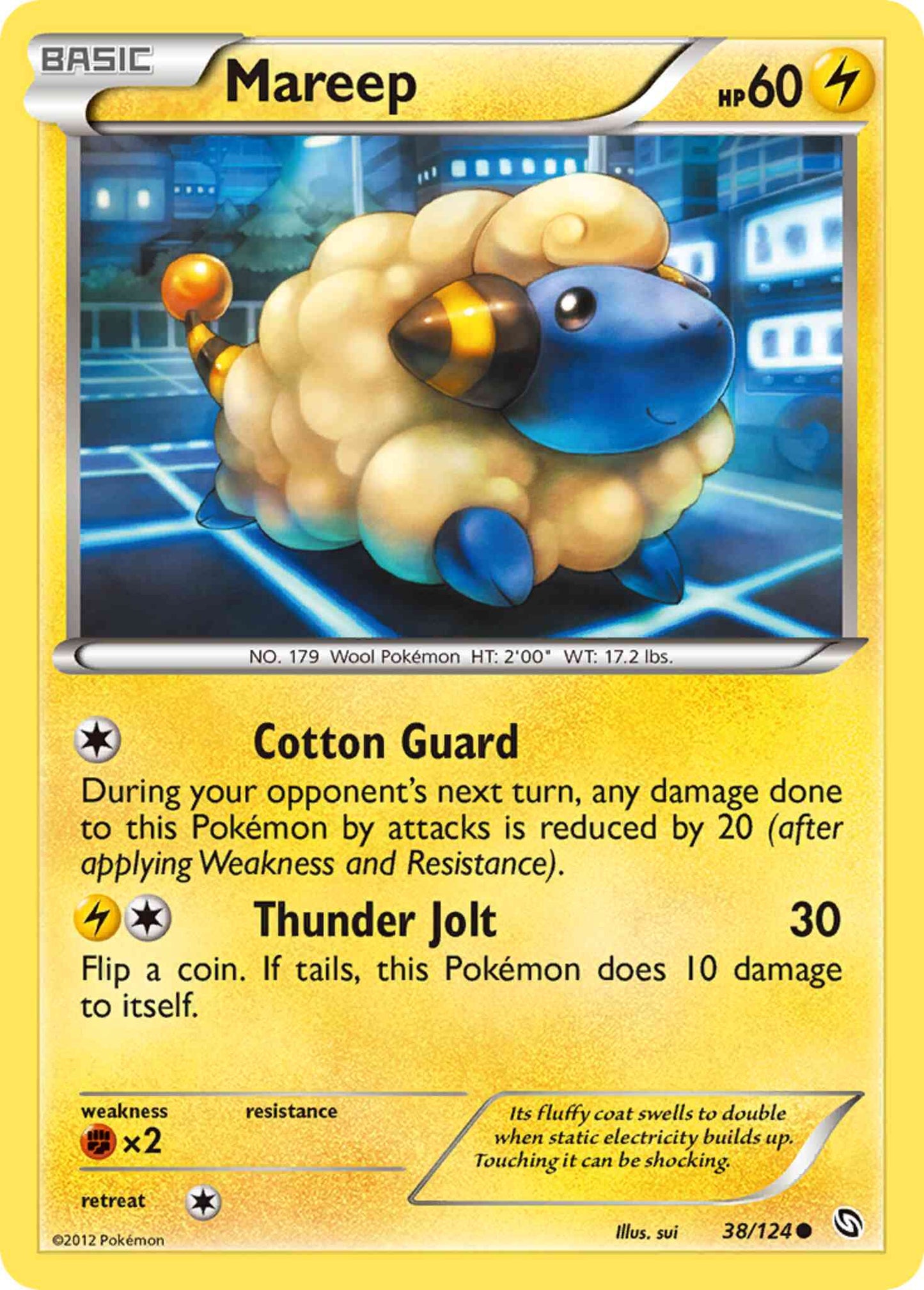 Mareep - 38/124 - Common [bw6-38] [Non-Holo]