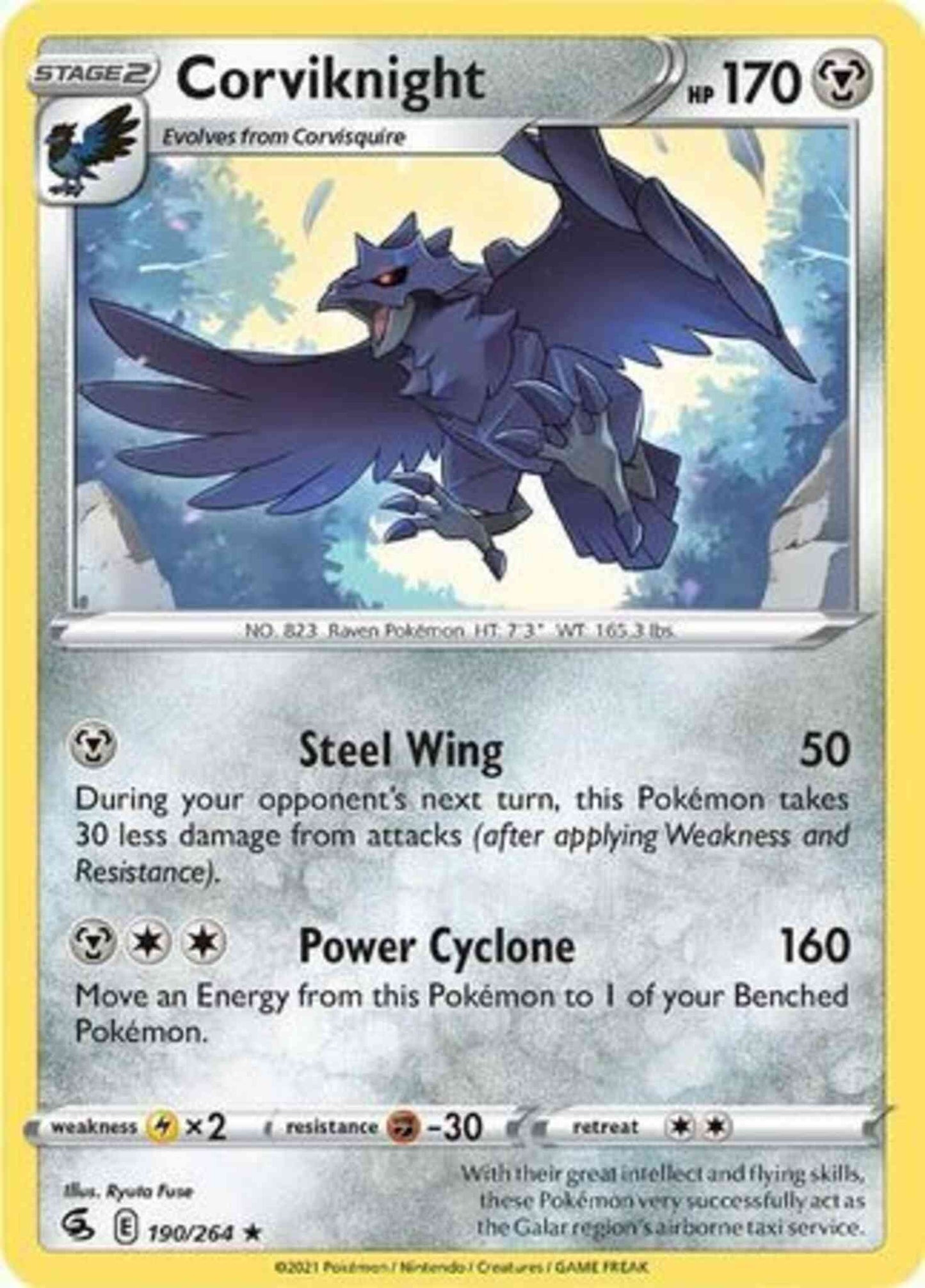 Corviknight - 190/264 - Rare [SWSH8-190] [Non-Holo]