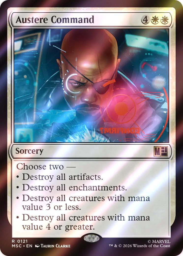 Austere Command [121] [Marvel Super Heroes: Commander] [Surge Foil]