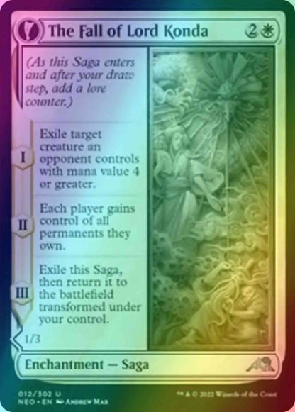 The Fall of Lord Konda // Fragment of Konda [12] [Kamigawa: Neon Dynasty] [Foil]