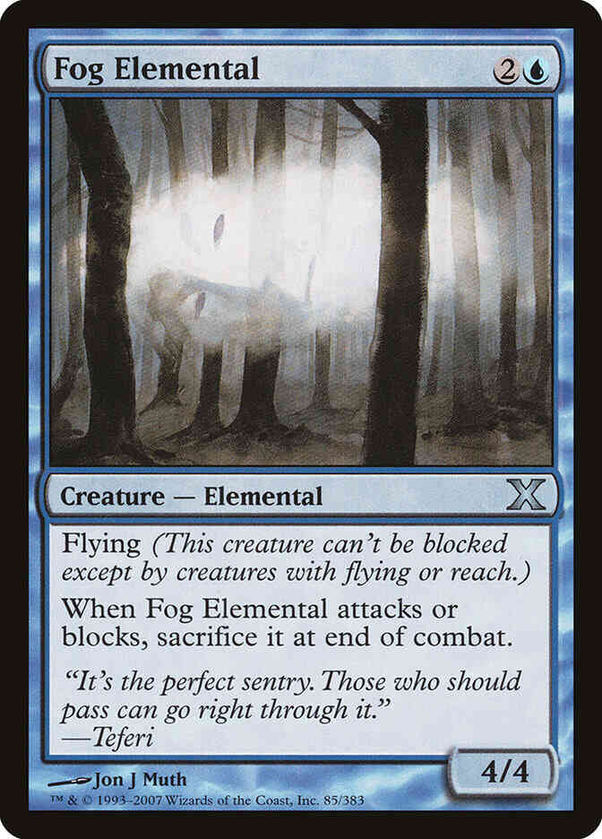 Fog Elemental [85] [Tenth Edition] [Non-Foil]
