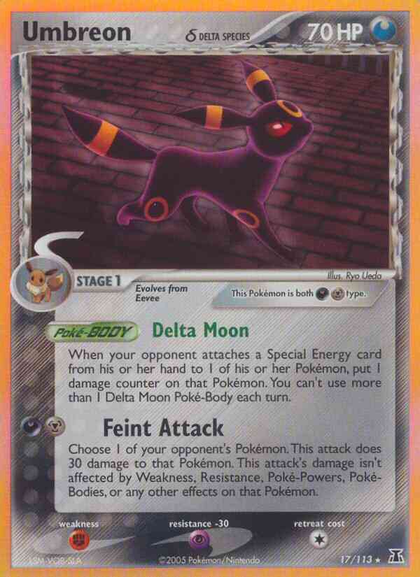 Umbreon δ - 17/113 - Rare Holo [ex11-17] [Holo]