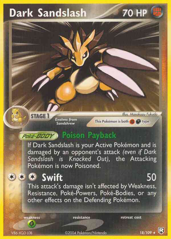 Dark Sandslash - 18/109 - Rare [ex7-18] [Non-Holo]