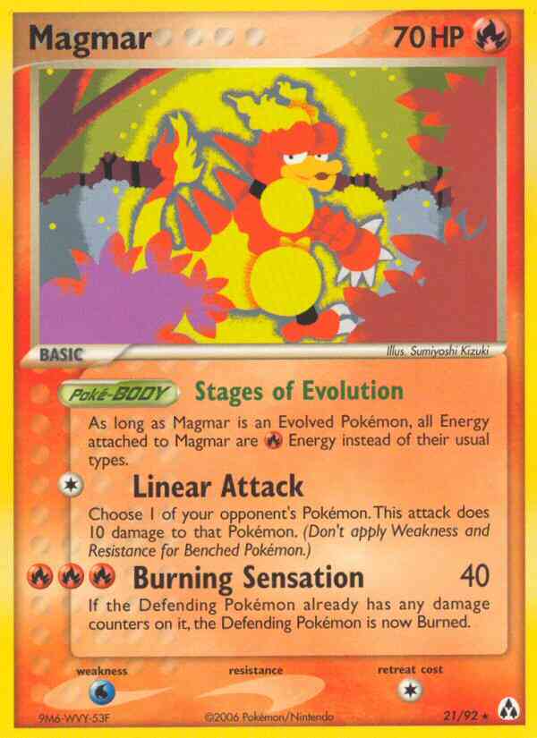 Magmar - 21/92 - Rare [ex12-21] [Non-Holo]
