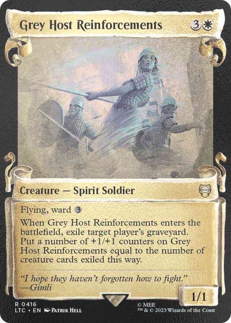 Grey Host Reinforcements [416] [Scrolls Showcase] [The Lord of the Rings: Tales of Middle-earth: Commander] [Silver Foil]