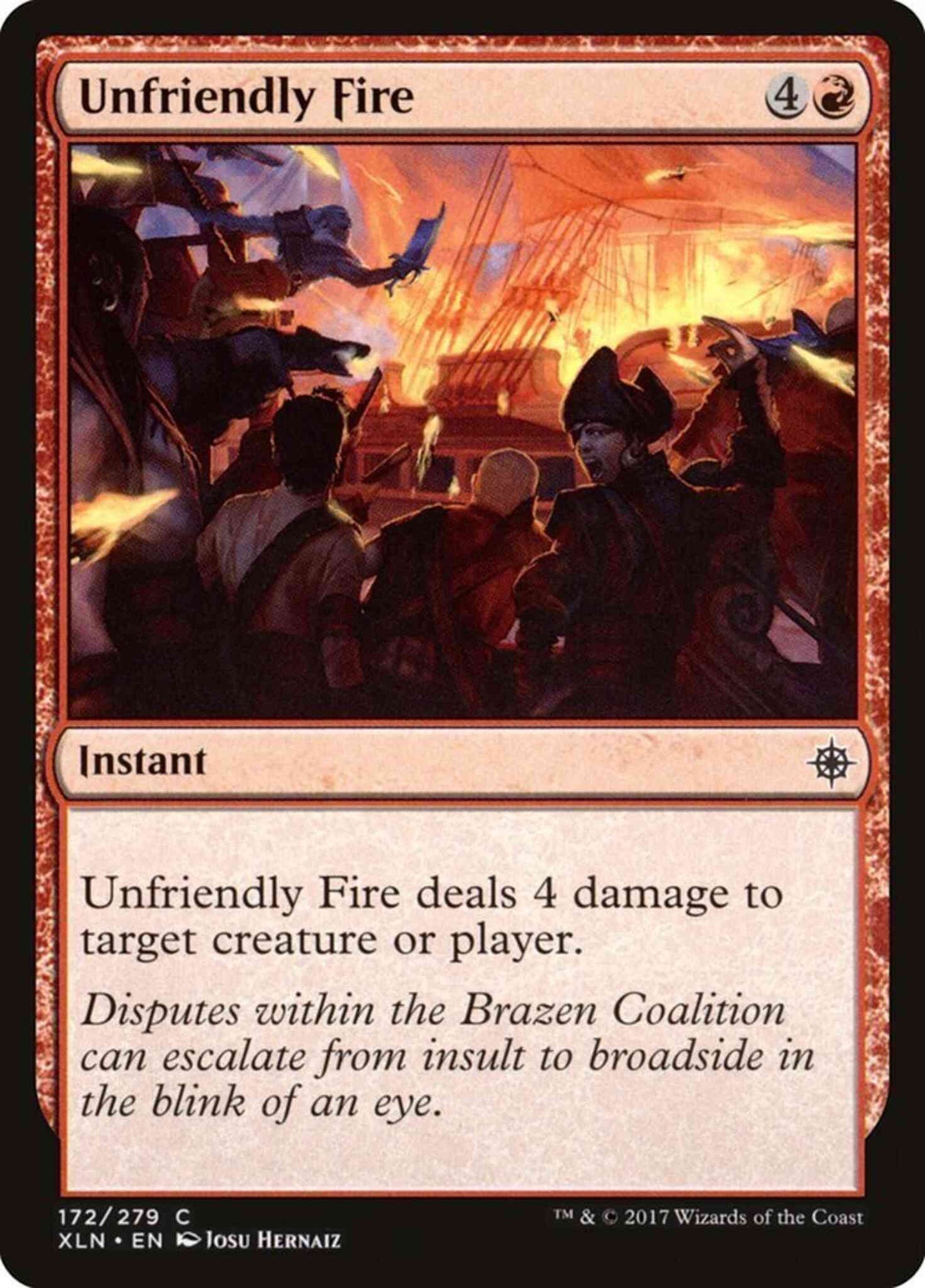 Unfriendly Fire [172] [Ixalan] [Non-Foil]