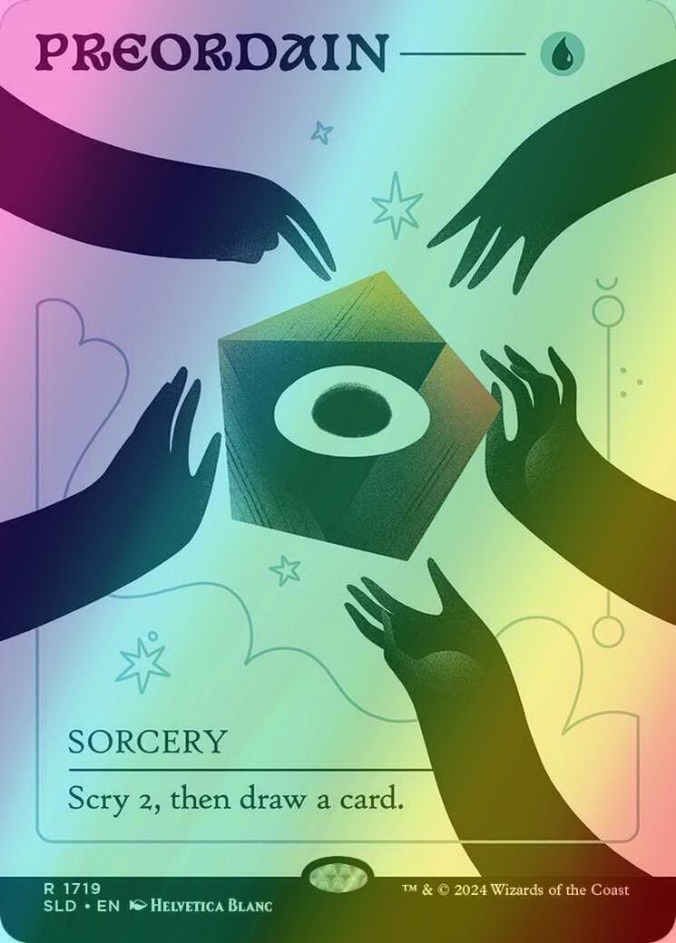 Preordain [1719] [Borderless] [Astral Sorceries] [Secret Lair Drop] [Foil]