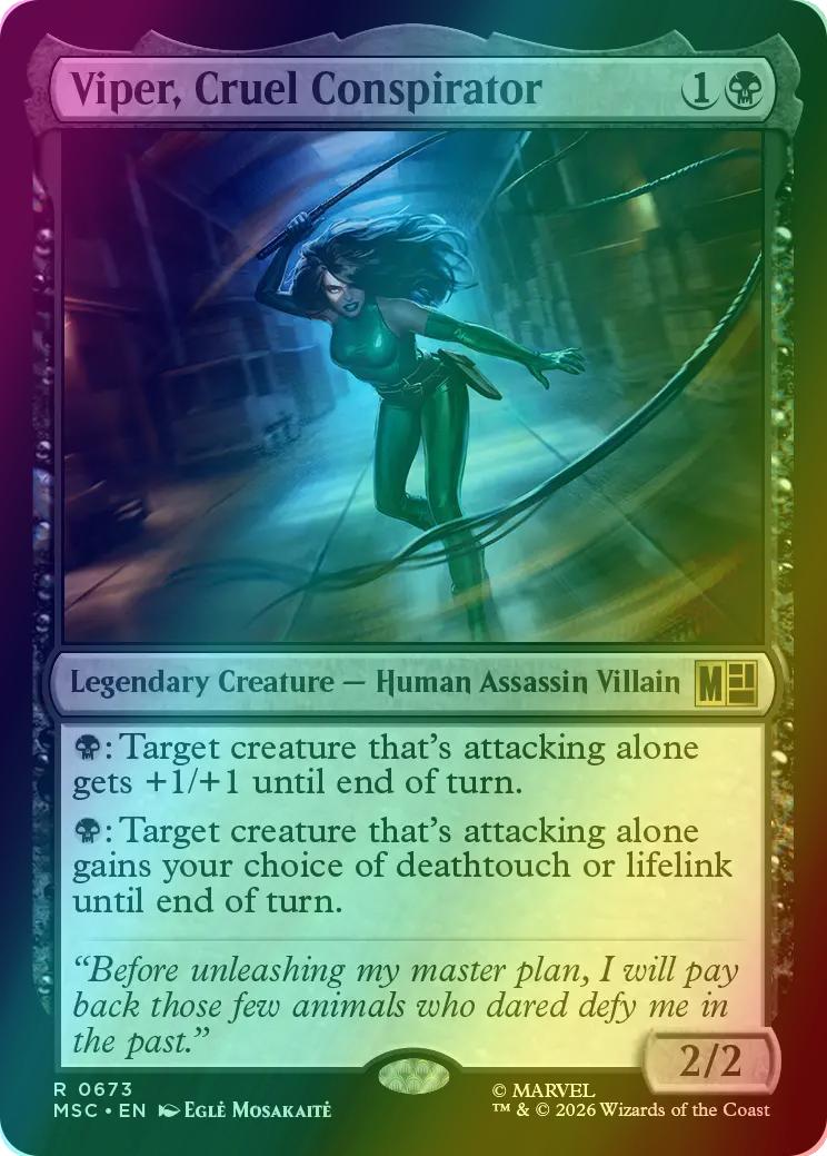 Viper, Cruel Conspirator [673] [Jumpstart] [Marvel Super Heroes: Commander] [Foil]