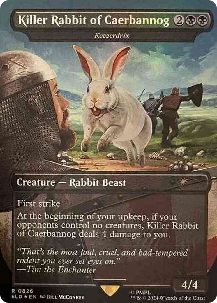 Killer Rabbit of Caerbannog - Kezzerdrix [0826] [Borderless] [Monty Python: Vol. 2] [Secret Lair Drop] [Foil]
