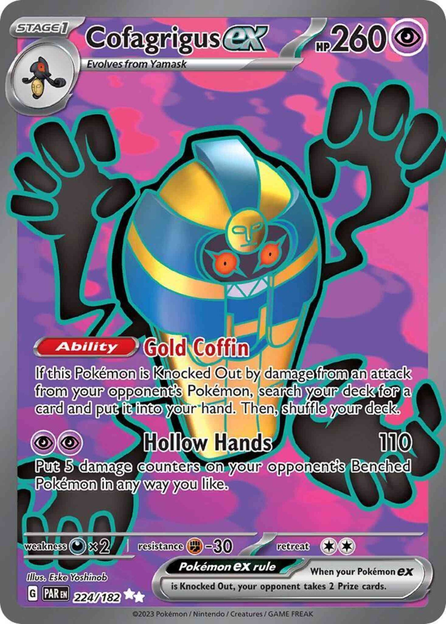 Cofagrigus ex - 224/182 - Ultra Rare [sv04-224] [Ultra]