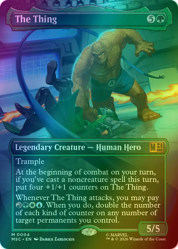 The Thing [4] [Borderless] [Marvel Super Heroes: Commander] [Foil]