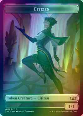 Citizen Token (12) // Treasure Token (13) [Streets of New Capenna: Tokens] [Foil]