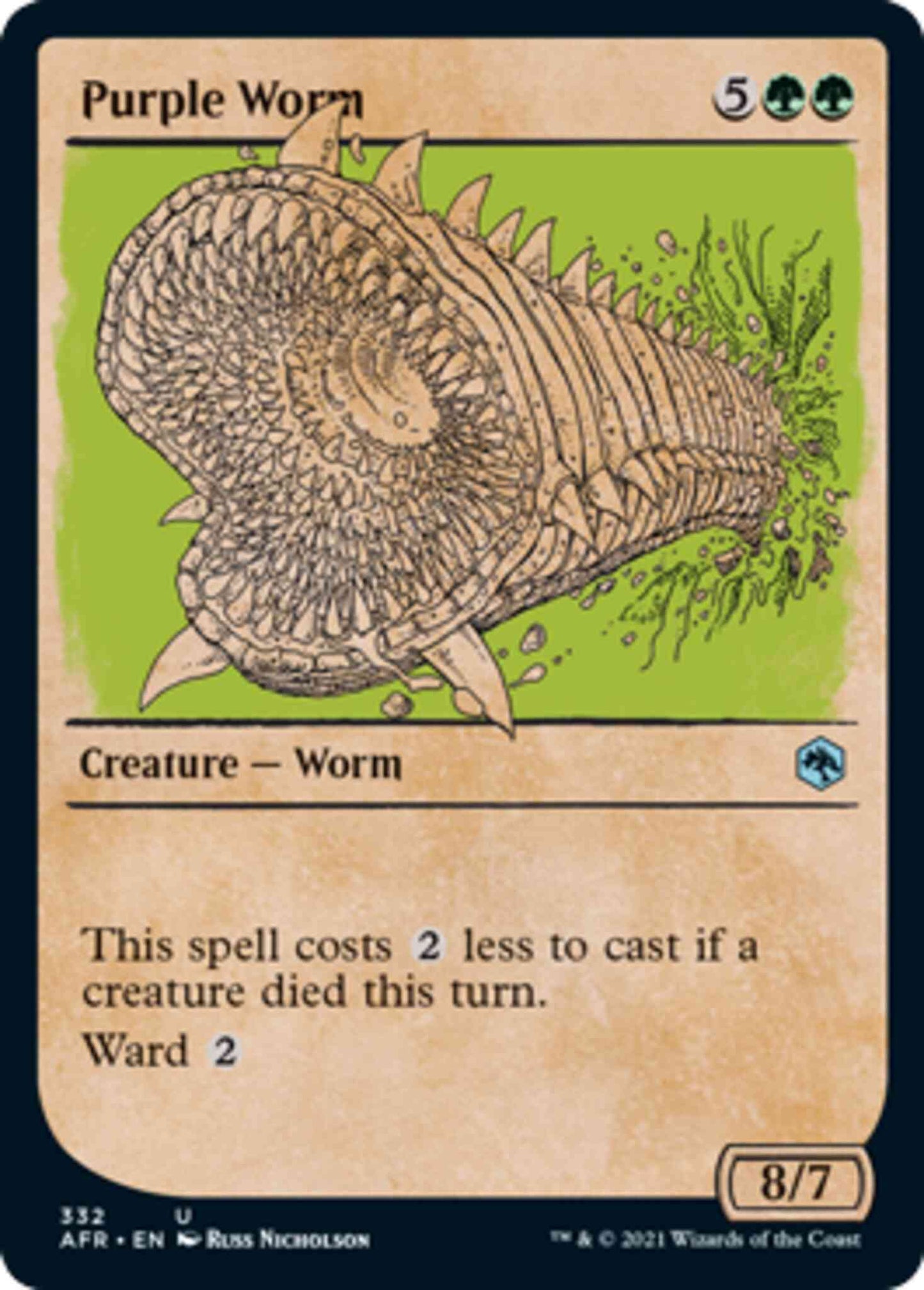 Purple Worm [332] [Rulebook Showcase] [Adventures in the Forgotten Realms] [Non-Foil]