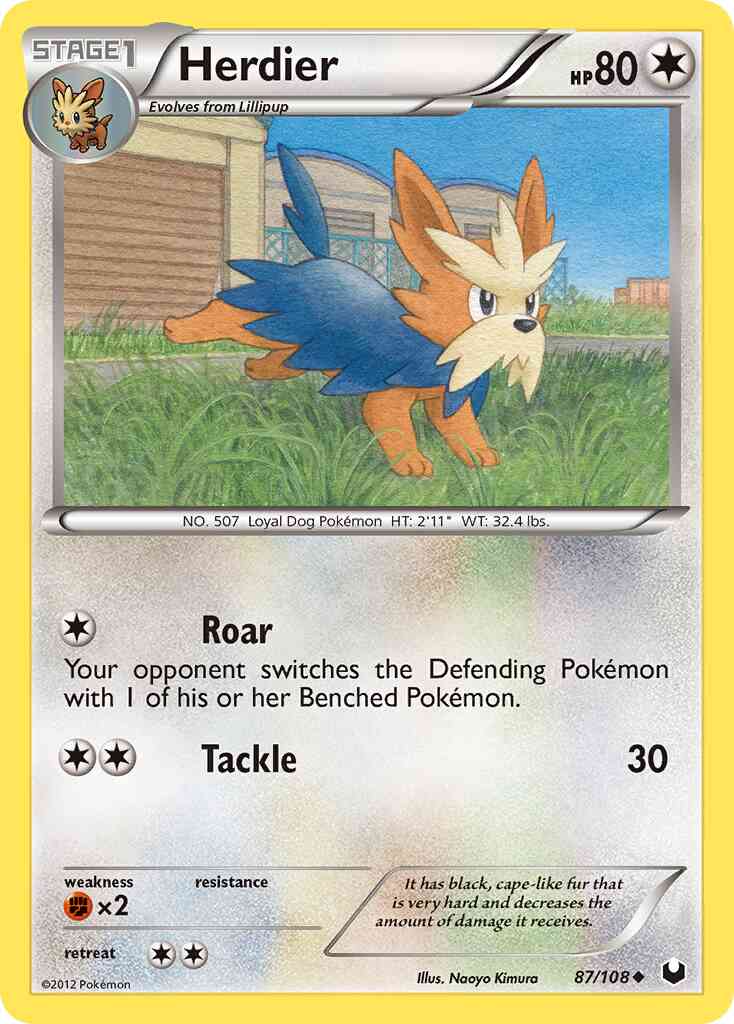 Herdier - 87/108 - Uncommon [bw5-87] [Non-Holo]