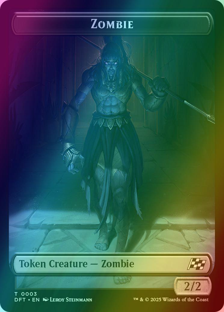 Pilot Token (01) // Zombie Token (03) [Aetherdrift: Tokens] [Foil]
