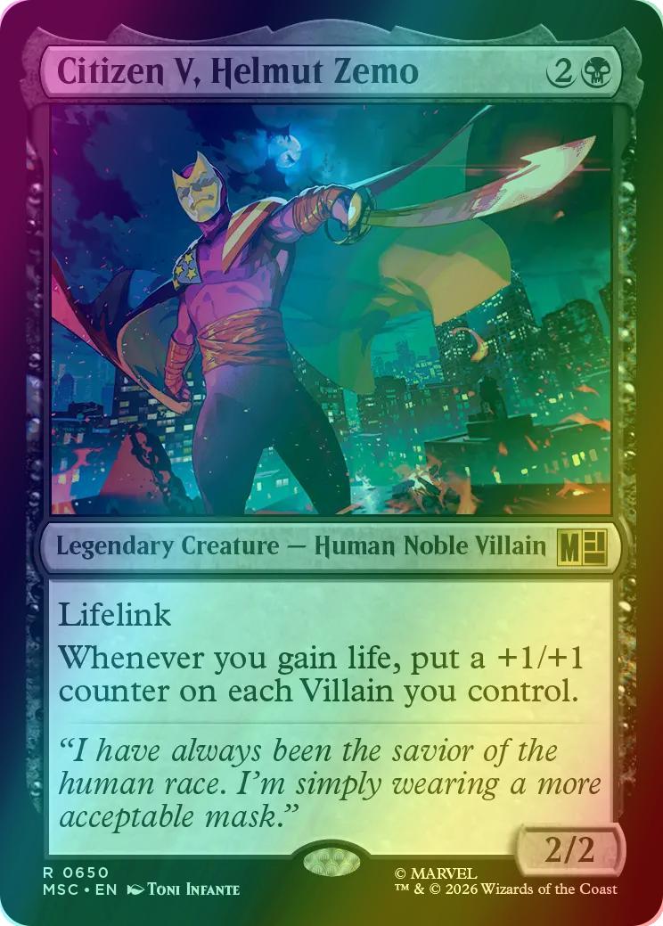 Citizen V, Helmut Zemo [650] [Jumpstart] [Marvel Super Heroes: Commander] [Foil]