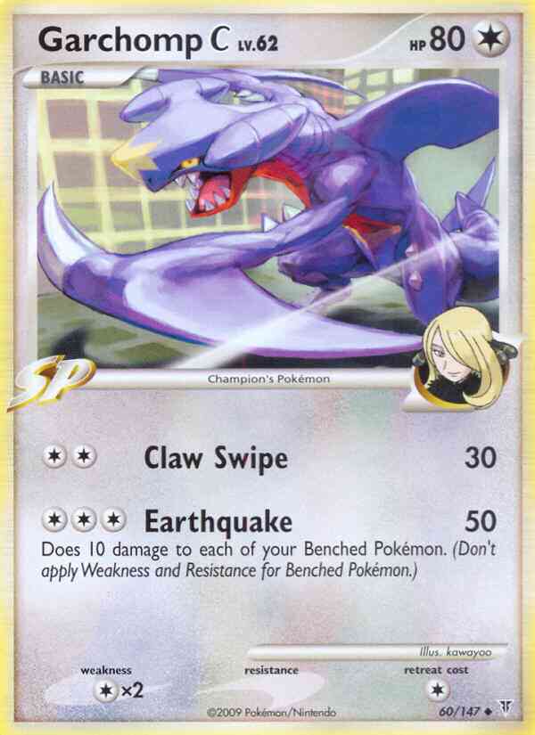 Garchomp C - 60/147 - Uncommon [pl3-60] [Reverse Holo]