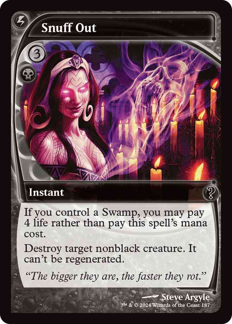 Snuff Out [187] [Future Frame] [Mystery Booster 2] [Non-Foil]