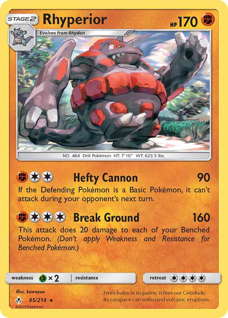 Rhyperior - 95/214 - Rare [sm10-95] [Non-Holo]