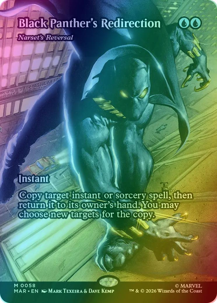 Black Panther's Redirection - Narset's Reversal [58] [Borderless] [Source Material] [Marvel Universe] [Foil]
