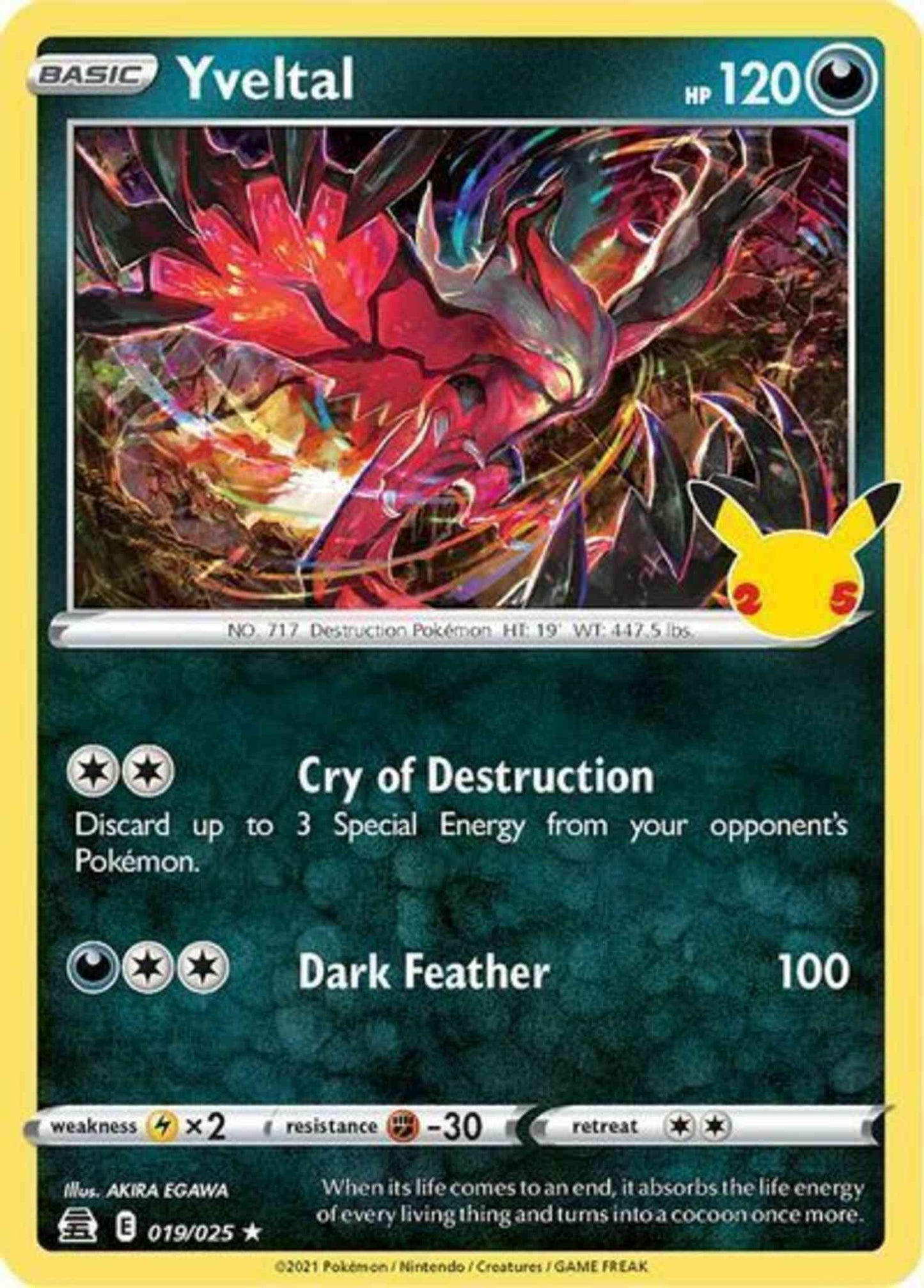 Yveltal - 019/025 - Rare [cel25-019] [Holo]