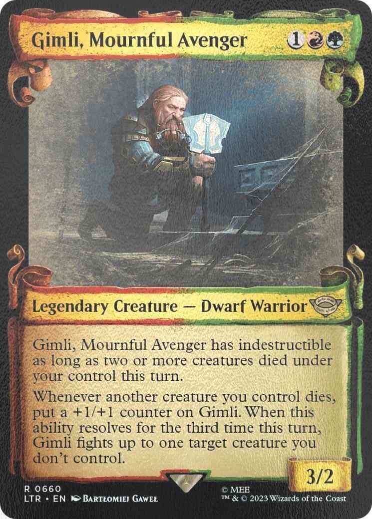 Gimli, Mournful Avenger [660] [Scrolls Showcase] [The Lord of the Rings: Tales of Middle-earth] [Silver Foil]