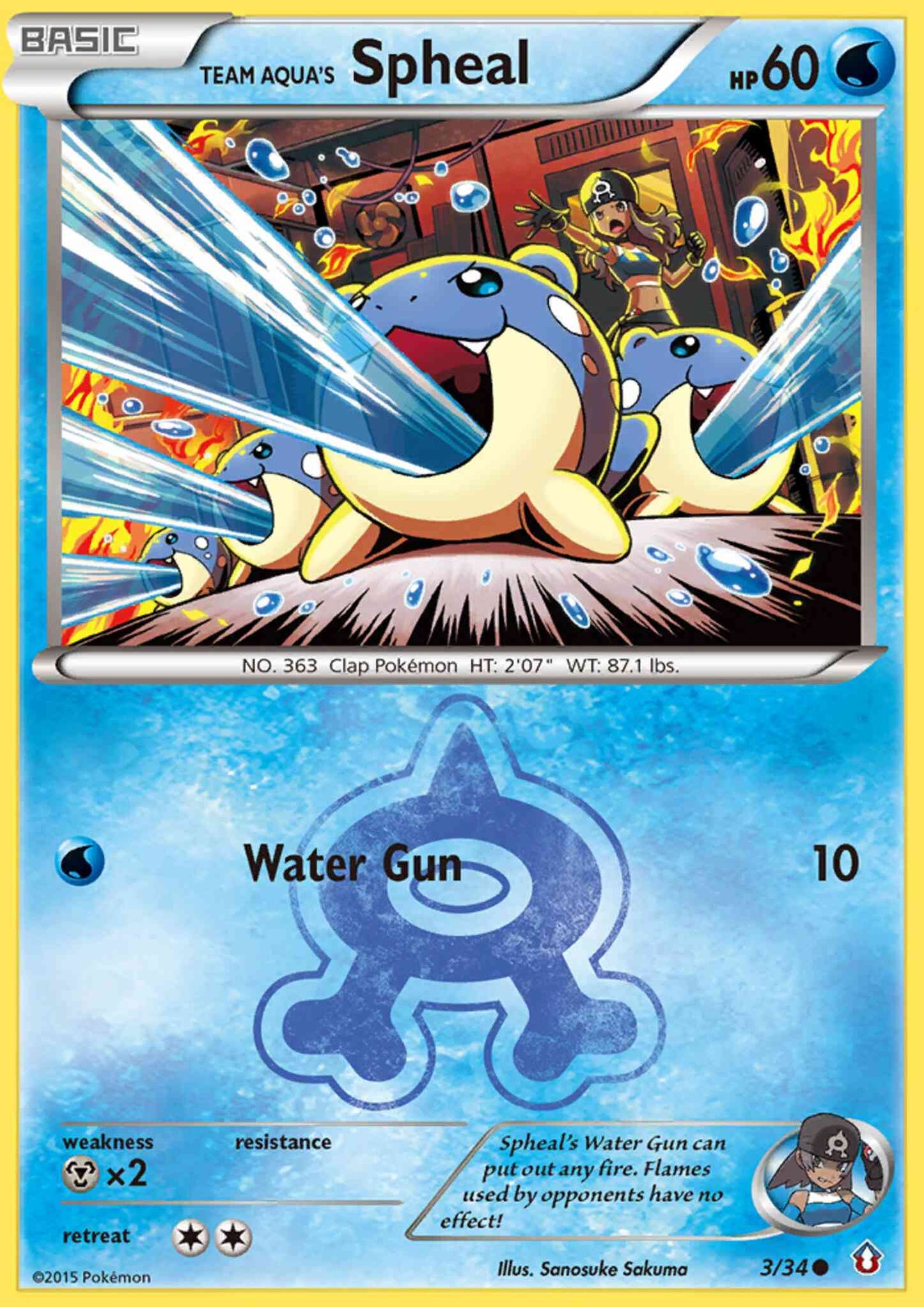 Team Aqua's Spheal - 3/34 - Common [dc1-3] [Reverse Holo]