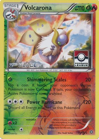 Volcarona - 15/114 - 2nd Place League Promo [Reverse Holo]