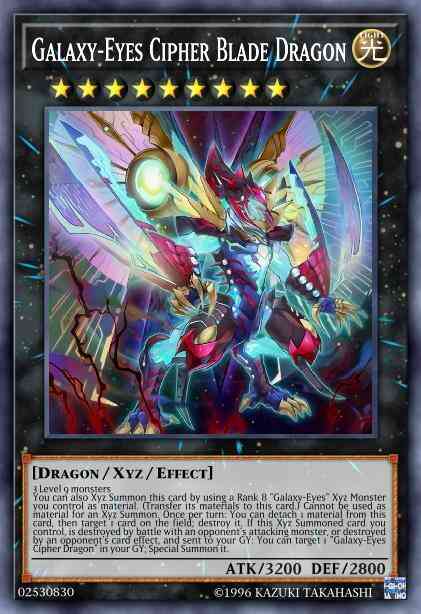 Galaxy-Eyes Cipher Blade Dragon - EXFO-ENSE4 - Super Rare - Limited