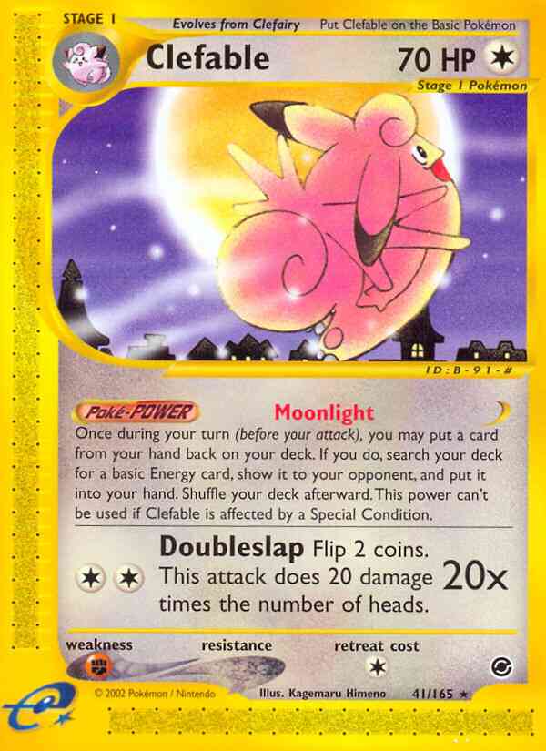 Clefable - 41/165 - Rare [ecard1-41] [Reverse Holo]