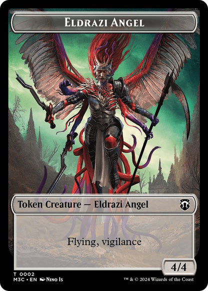 Copy Token (01) // Eldrazi Angel Token (02) [Modern Horizons 3: Commander: Tokens] [Non-Foil/Ripple Foil]