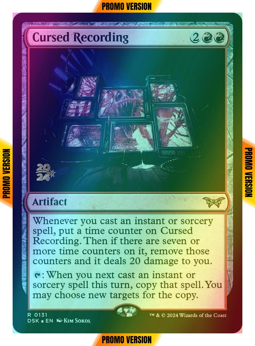 Cursed Recording [131s] [Prerelease] [Duskmourn: House of Horror: Promos] [Foil]