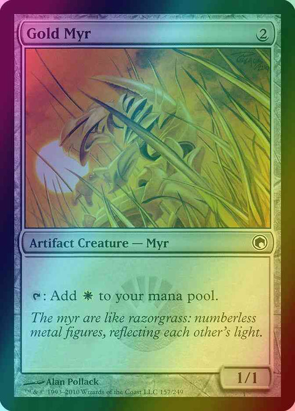 Gold Myr [157] [Scars Of Mirrodin] [Foil]