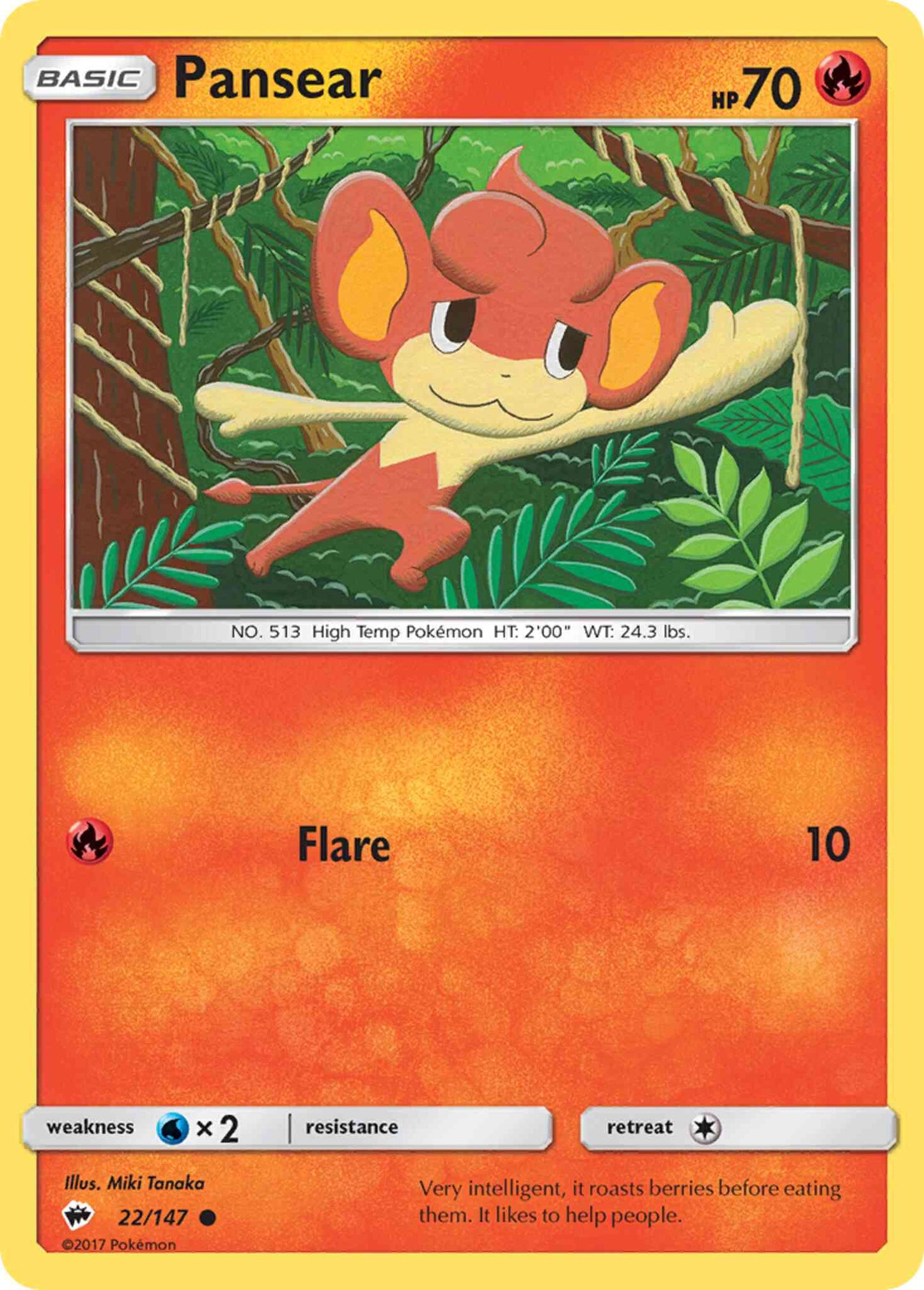 Pansear - 22/147 - Common [sm3-22] [Reverse Holo]