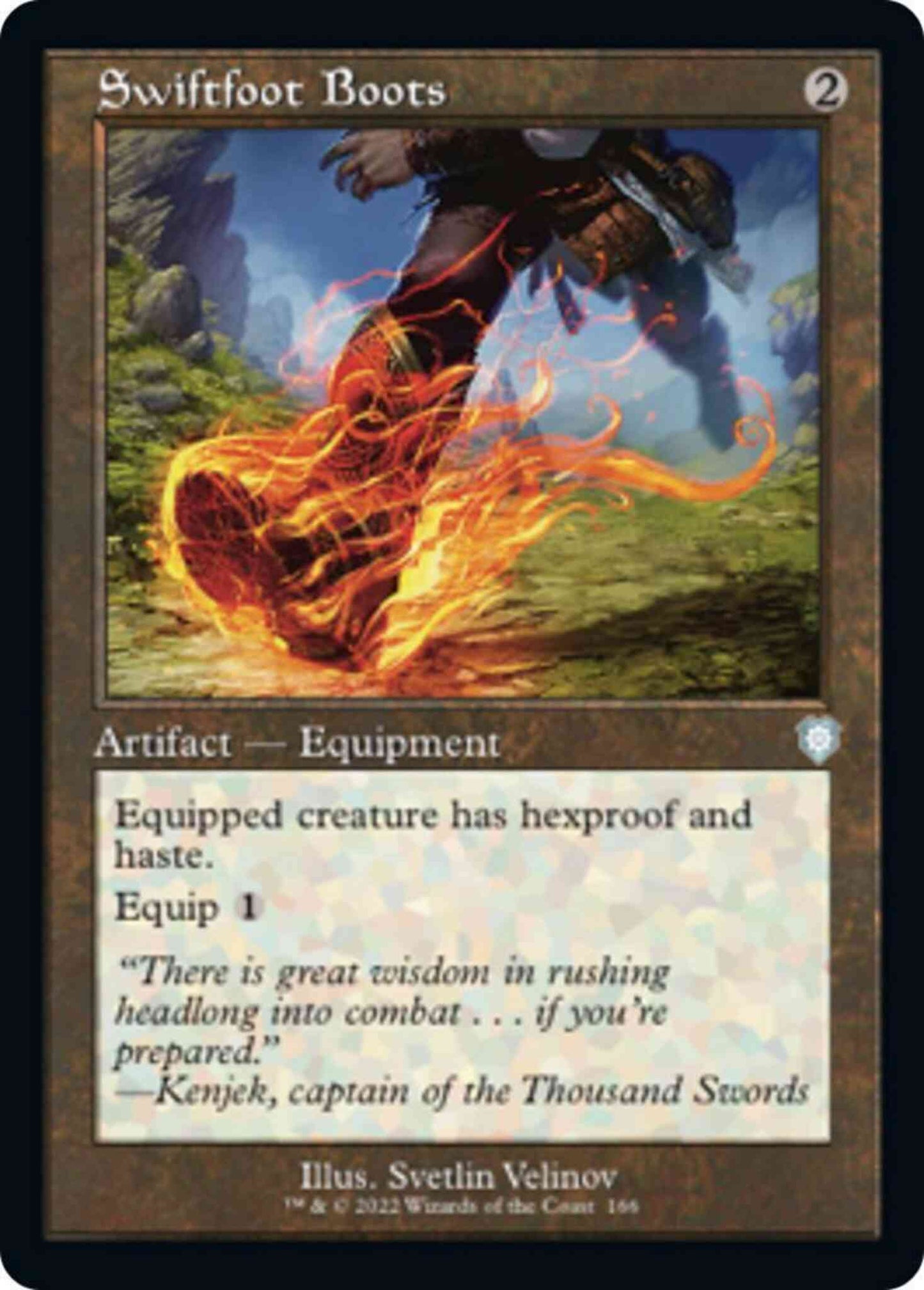 Swiftfoot Boots [166] [Retro Frame] [The Brothers' War: Commander] [Non-Foil]