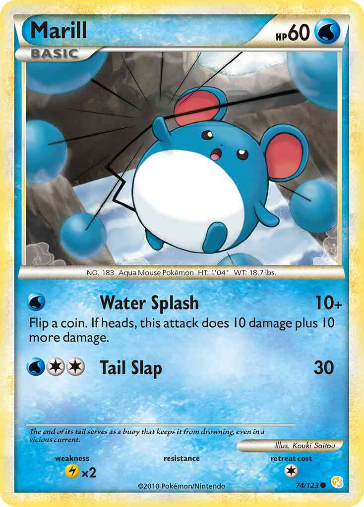 Marill - 74/123 - Common [hgss1-74] [Reverse Holo]
